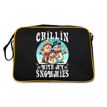Chillin with my Snowmies - Retro Bag - black/gold - Back