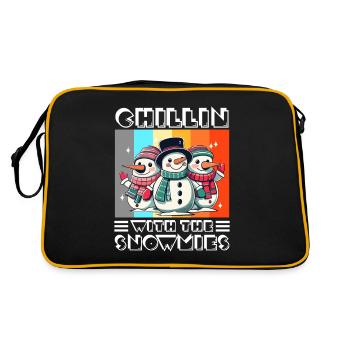 Chillin with my Snowmies - Retro Bag - black/gold - Back