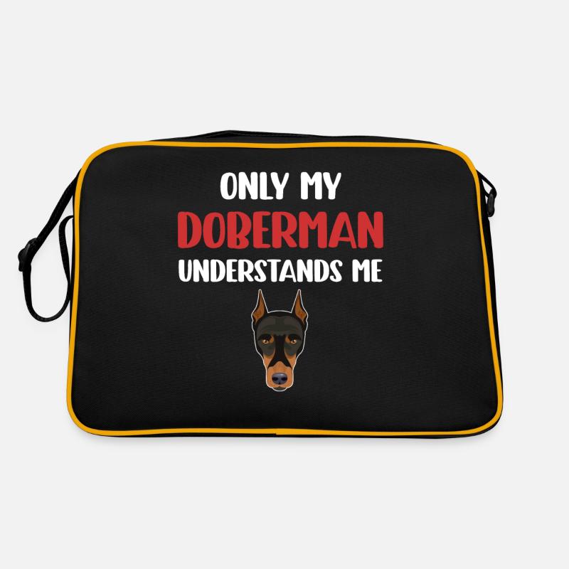 Nur Mein Dobermann Versteht Mich Pinscher Retro Tasche