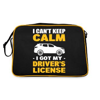 I Cant Keep Calm I Got My Driver's License First - Retro Bag - black/gold - Back