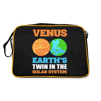 Planète Vénus, jumelle de la Terre dans le système solaire - Sac Retro - noir/or - Dos