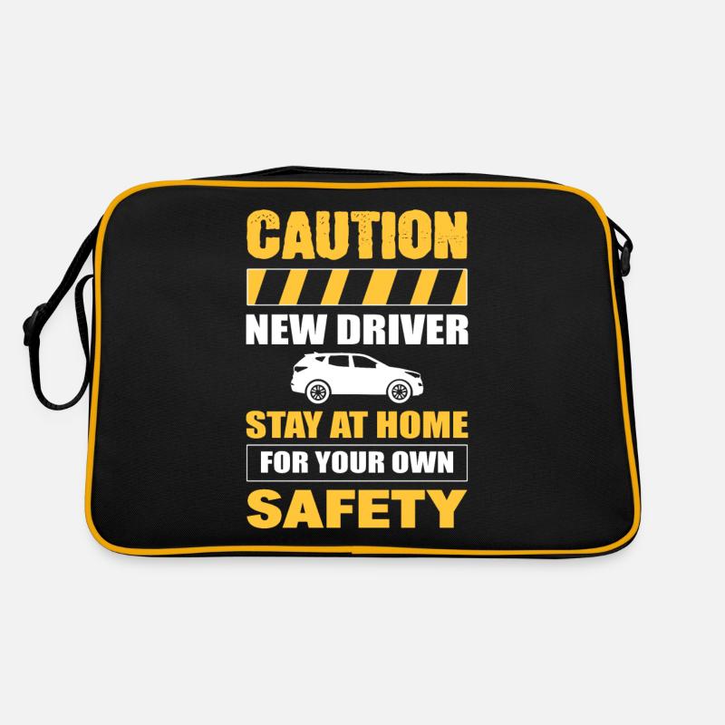 Caution New Driver License First Time Driver Retro Bag