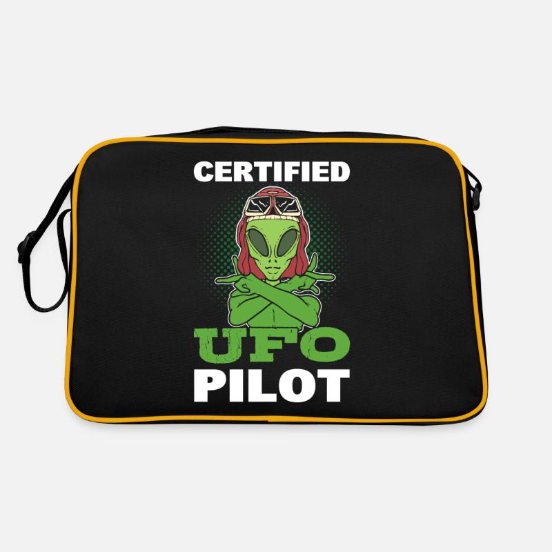 Certified UFO Pilot UFO Alien Hunter Retro Bag