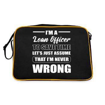Je suis un agent de crédit pour gagner du temps, supposons que je le sois - Sac Retro - noir/or - Dos