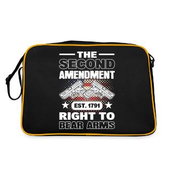 The Second Amendment Est. 1791 Right To Bear Arms - Retro Bag - black/gold - Back