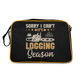 Arborists, lumberjacks, wood chopping tools, lumberjacks - Retro Bag - black/gold - Back