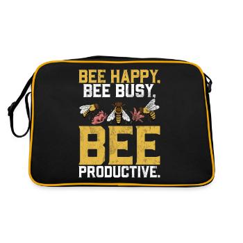 Bee Gifts - Retro Bag - black/gold - Back