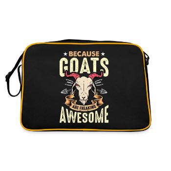 L’élevage de moutons et de chèvres parce que les chèvres sont du bétail - Sac Retro - noir/or - Dos
