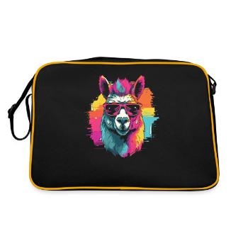 Lama Llama LGBT - Sac Retro - noir/or - Dos