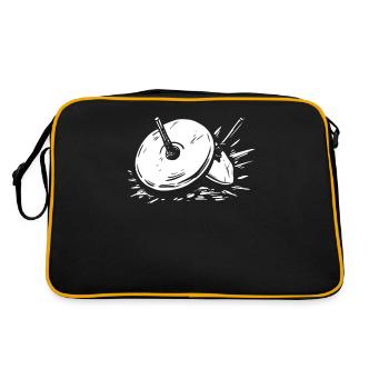 Fanfahrenzug Spielmannszug - Retro Tasche - Schwarz/Gold - Hinten