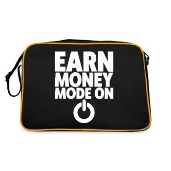 Earn Money Mode On 2 - Retro Tasche - Schwarz/Gold - Hinten