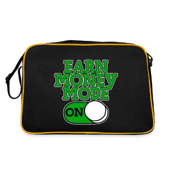 Earn Money Mode On 4 - Retro Tasche - Schwarz/Gold - Hinten