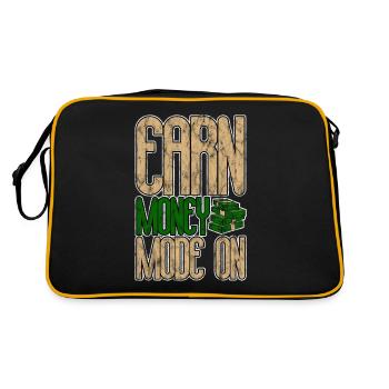 Earn Money Mode On 3 - Retro Tasche - Schwarz/Gold - Hinten