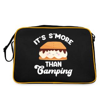 Es Ist Mehr Als Camping Glamping Adventures - Retro Tasche - Schwarz/Gold - Hinten