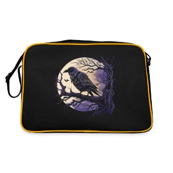 Les corbeaux d'Odin Hugin et Munin Les yeux - Sac Retro - noir/or - Dos