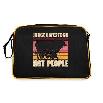 L’éleveur juge le bétail et non les agriculteurs - Sac Retro - noir/or - Dos