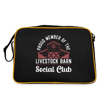 Éleveur de bétail fier membre des agriculteurs locaux - Sac Retro - noir/or - Dos