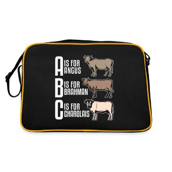 L’éleveur A est pour l’Angus B est pour l’éleveur - Sac Retro - noir/or - Dos