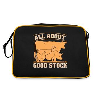 Éleveur Tout sur les bons animaux de la ferme - Sac Retro - noir/or - Dos