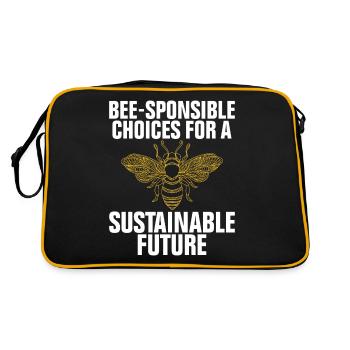 Bee Gifts - Retro Bag - black/gold - Back