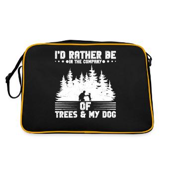 Forest lover, hiker, nature lover, tree lover - Retro Bag - black/gold - Back