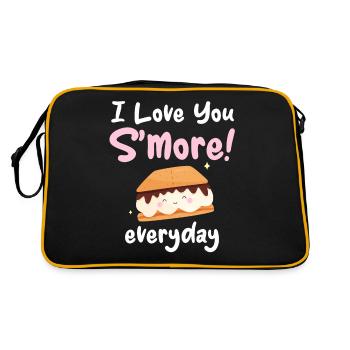 Ich Liebe Dich S'more Jeden Tag Glamping - Retro Tasche - Schwarz/Gold - Hinten