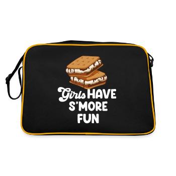 Girls Have S'more Fun Glamping Adventures Trailer - Retro Tasche - Schwarz/Gold - Hinten