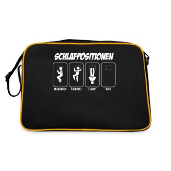 Koch Geschenk Schichtarbeiter Koch - Retro Tasche - Schwarz/Gold - Hinten