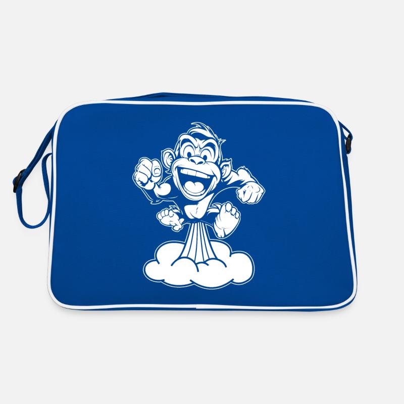Affe Regenbogenfurz Retro Tasche