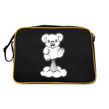 Koala ours arc-en-ciel pet - Sac Retro - noir/or - Dos