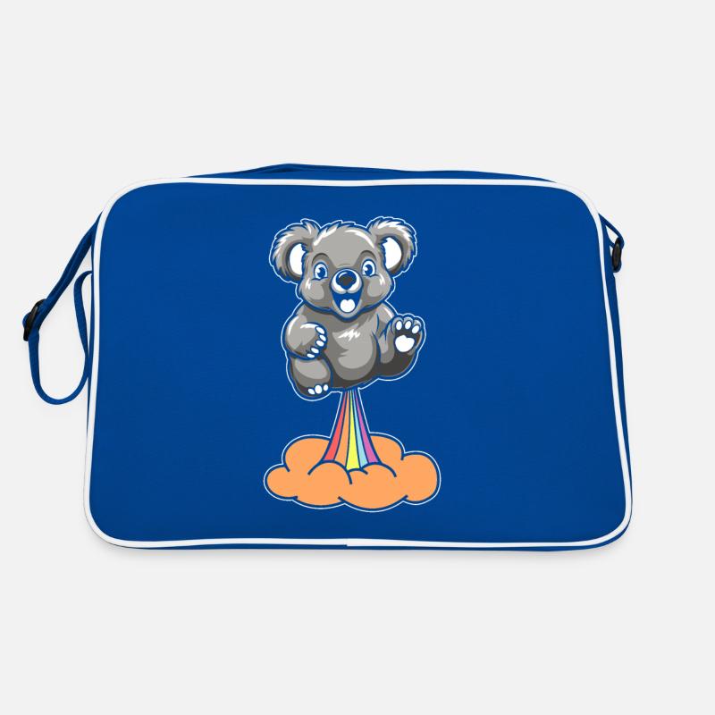 Koala Ours Drôle Arc-en-Ciel Pet Sac Retro