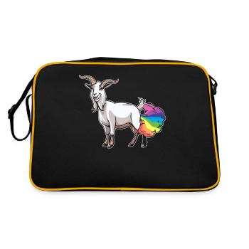 Chèvre Drôle Rainbow Pet - Sac Retro - noir/or - Dos