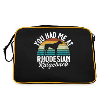 Rhodesian Ridgeback Gifts - Retro Bag - black/gold - Back