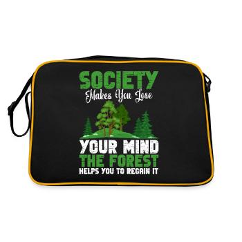 Forest Owner Tree Lovers Forest Walk Bergste - Retro Bag - black/gold - Back