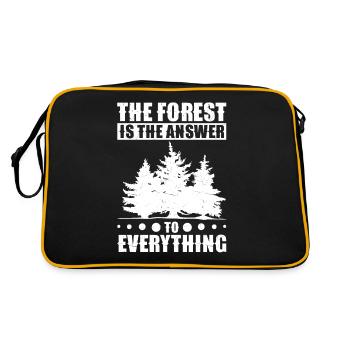 Dog lover, mountaineer, forest owner, Baumliebha - Retro Bag - black/gold - Back
