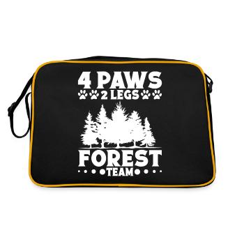 Forest Owner, Dog Lover, Mountaineer, Hiker, H - Retro Bag - black/gold - Back