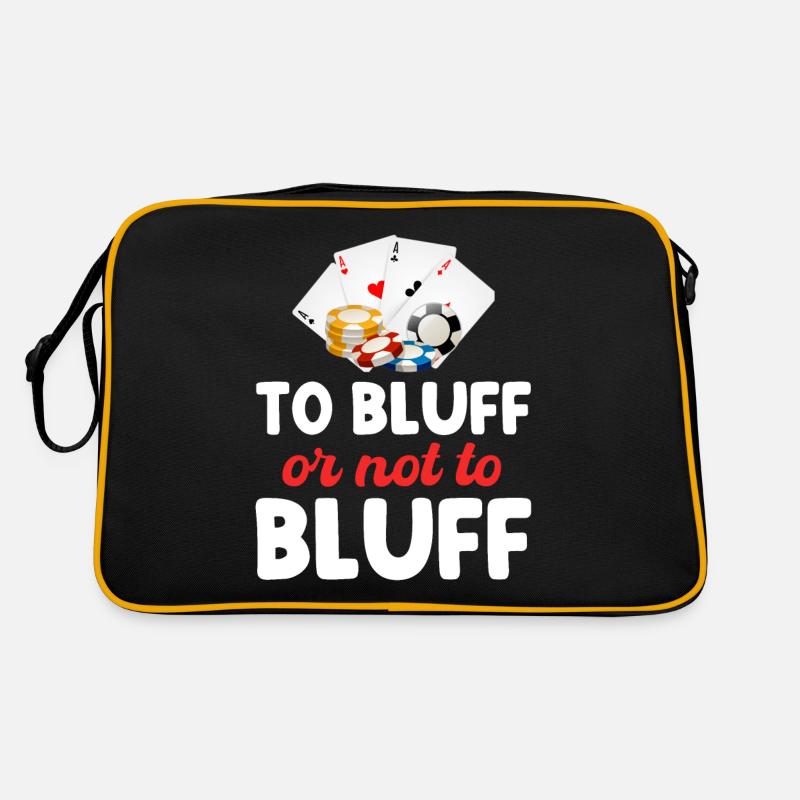 Bluffen Oder Nicht Bluffen Lustiger Pokerspieler Retro Tasche