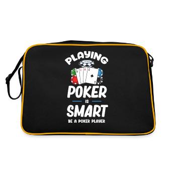 Playing Poker Is Smart Be a Poker Player - Retro Bag - black/gold - Back
