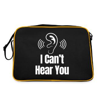 Je t’entends pas! Interprète ASL avec - Sac Retro - noir/or - Dos