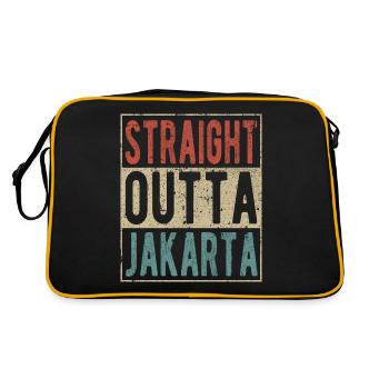 Straight outta Jakarta - Retro Bag - black/gold - Back