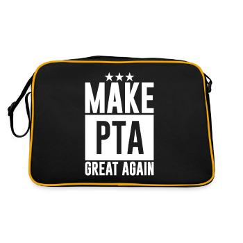 Make PTA Great Again 2 - Retro Tasche - Schwarz/Gold - Hinten
