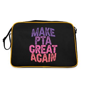Make PTA Great Again 3 - Retro Tasche - Schwarz/Gold - Hinten