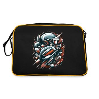 Football américain Football Football Casque Football - Sac Retro - noir/or - Dos