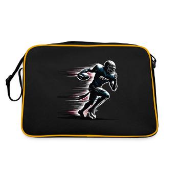 Footballer, American Football Quarterback - Retro Bag - black/gold - Back