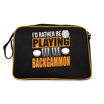 Backgammon - Sac Retro - noir/or - Dos