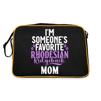 Rhodesian Ridgeback Gifts - Retro Bag - black/gold - Back