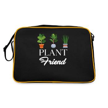Amateur de plantes, amateur, horticulteur, jardinier - Sac Retro - noir/or - Dos