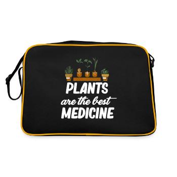 Les plantes sont le meilleur remède pour l’horticulture - Sac Retro - noir/or - Dos