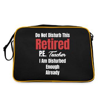 happiness is a retired physical education teacher and - Retro Bag - black/gold - Back