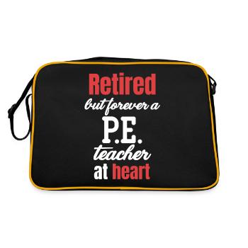 happiness is a retired physical education teacher and - Retro Bag - black/gold - Back